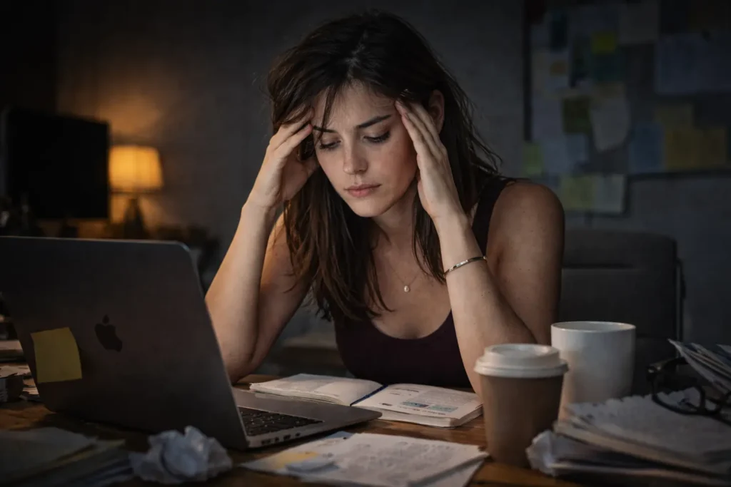 Burnout vs Laziness Content Burnout girl